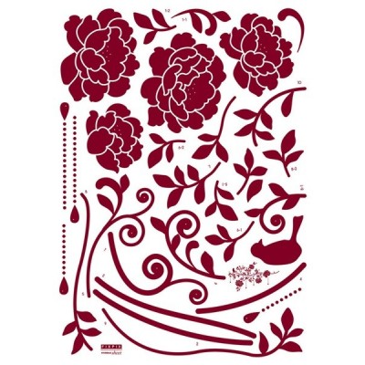 STICKER WINE COLOUR ROSES DV-08610 STICKER WINE COLOUR ROSES DV-08610