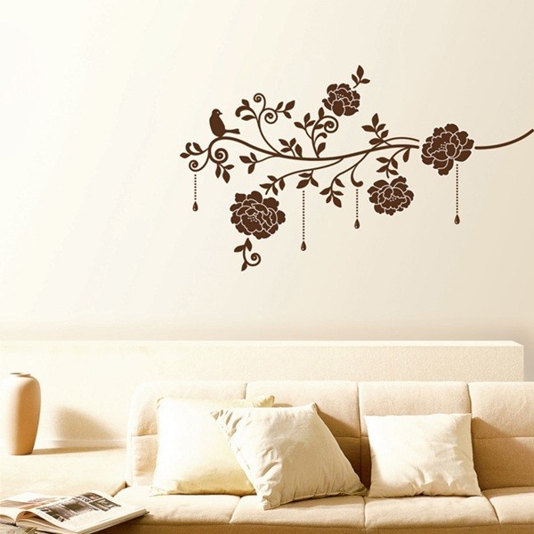 STICKER DARK BROWN ROSES DV-08612