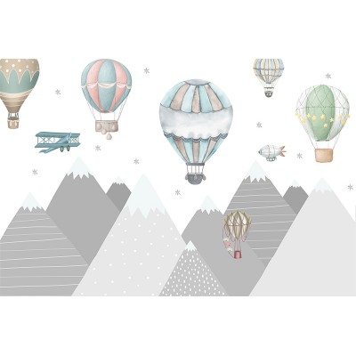 Mural Infantil Volando Sobre Montañas ANIM531