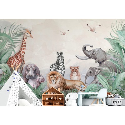 Mural Infantil Animais Amigos ANIM537 2