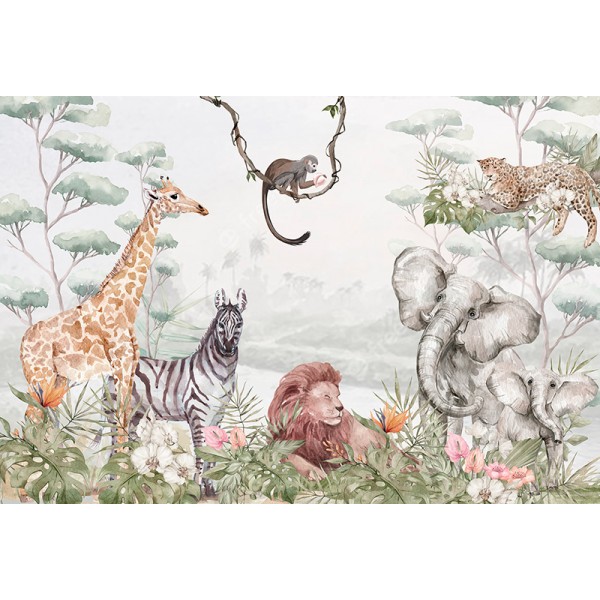 Mural Infantil Animals Divertits ANIM538