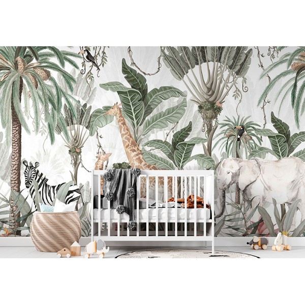 Mural Infantil Jungla Animada ANIM540 Mural Infantil Jungla Animada ANIM540