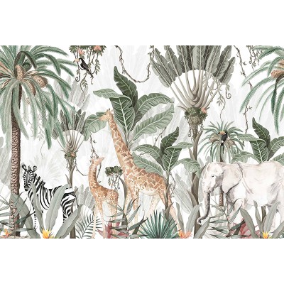 Mural Infantil Jungla Animada ANIM540 Mural Infantil Jungla Animada ANIM540