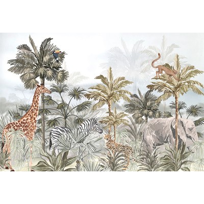 Mural Infantil Selva Curiosa ANIM542 Mural Infantil Selva Curiosa ANIM542