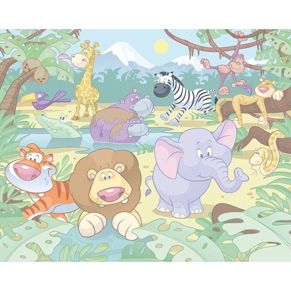 Fotomural Infantil BABY JUNGLE SAFARI