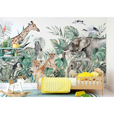 Mural Infantil Jungla en Harmonia ANIM544 Mural Infantil Jungla en Harmonia ANIM544