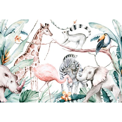 Mural Infantil Jungla Exòtica ANIM545 Mural Infantil Jungla Exòtica ANIM545