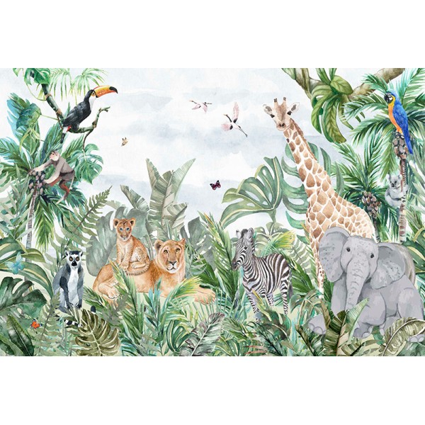 Mural Infantil Selva Verde Tropical ANIM546