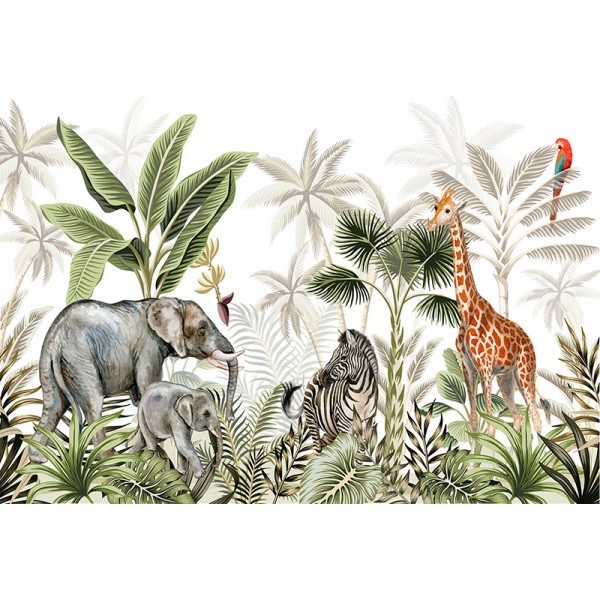 Mural Infantil Selva Viva Tropical ANIM547