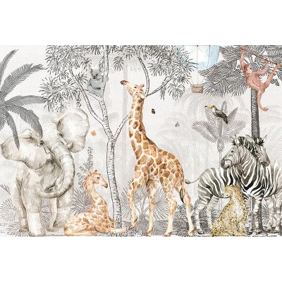 Mural Infantil Selva Amorosa ANIM550 Mural Infantil Selva Amorosa ANIM550