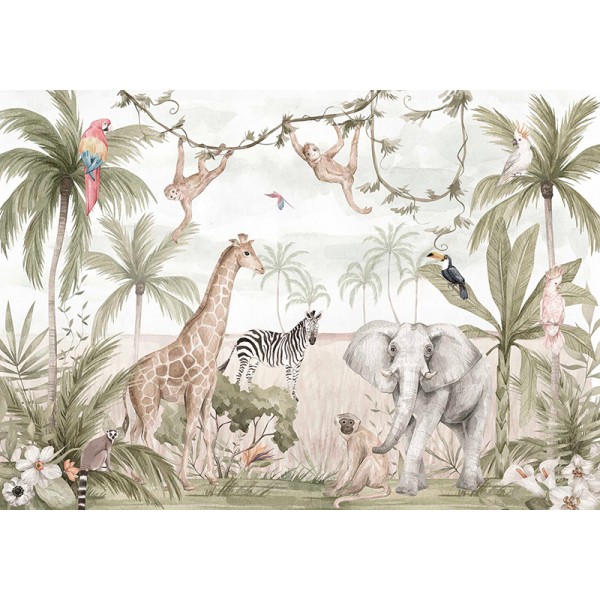 Mural Infantil Selva Tropical ANIM552