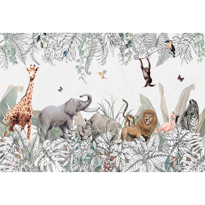 Mural Infantil Sabana ANIM553 Mural Infantil Sabana ANIM553