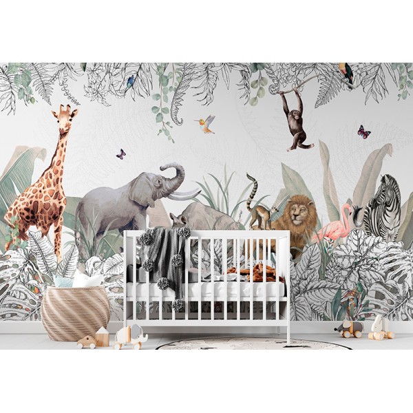 Mural Infantil Sabana ANIM553