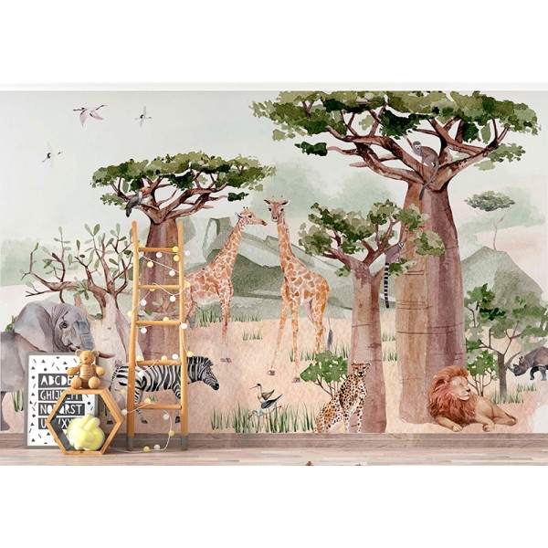Mural Infantil Safari Animal ANIM556