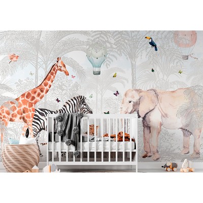 Mural Infantil Papallones a la Jungla ANIM557 Mural Infantil Papallones a la Jungla ANIM557