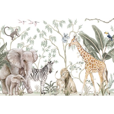 Mural Infantil Jungla Pacífica ANIM558 Mural Infantil Jungla Pacífica ANIM558