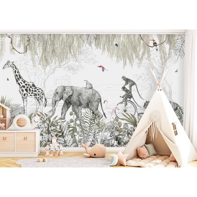 Mural Infantil Passarel·la d'Animals ANIM559 Mural Infantil Passarel·la d'Animals ANIM559