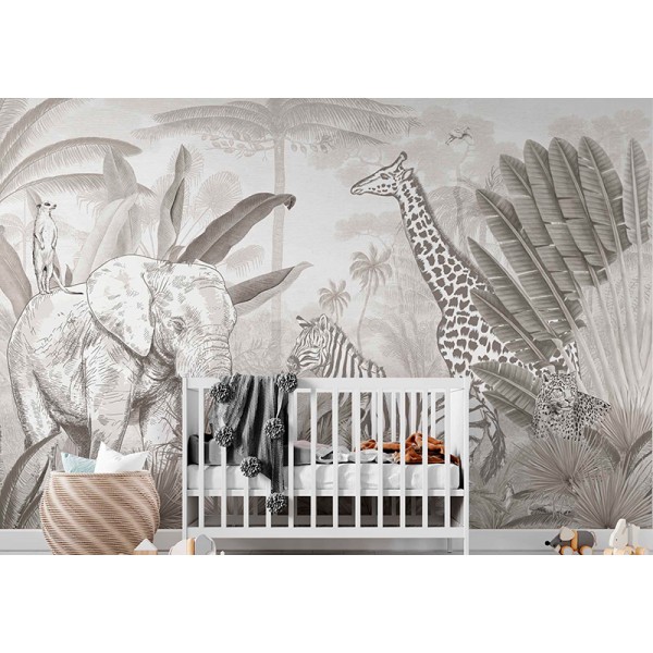 Mural Infantil Selva de Boira ANIM560 Mural Infantil Selva de Boira ANIM560