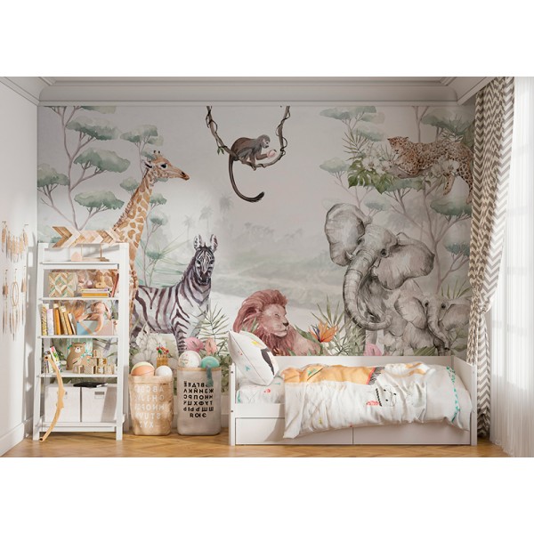 Mural Infantil Animals Divertits ANIM538 Mural Infantil Animals Divertits ANIM538