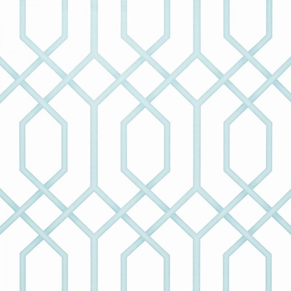 Papel de parede geométrico turquesa