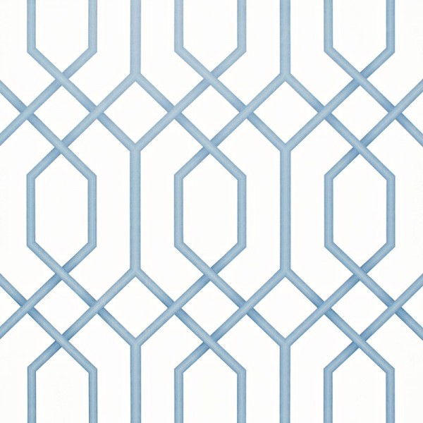 Papel pintado geométrico azul