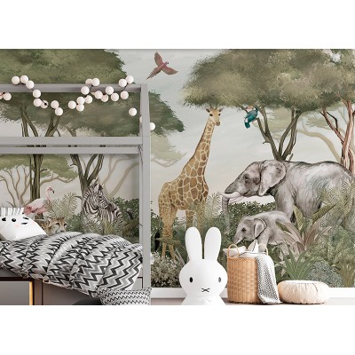 Mural Infantil Jungla Africana ANIM562 Mural Infantil Jungla Africana ANIM562