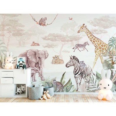 Mural Infantil Sabana Animada ANIM571