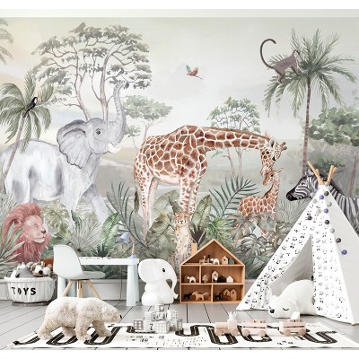 Mural Infantil Jungla Amistosa ANIM574 2