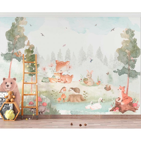 Mural Infantil Bosc d'Encant ANIM578 Mural Infantil Bosc d'Encant ANIM578