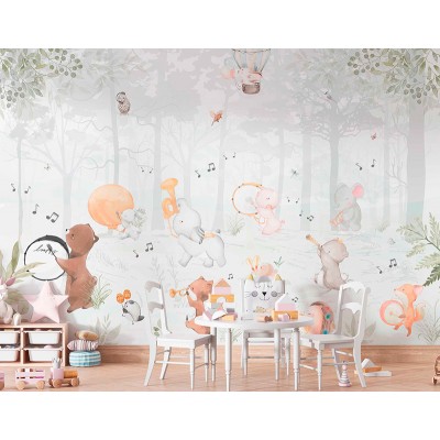 Mural Infantil Músicos del Bosque ANIM580 2