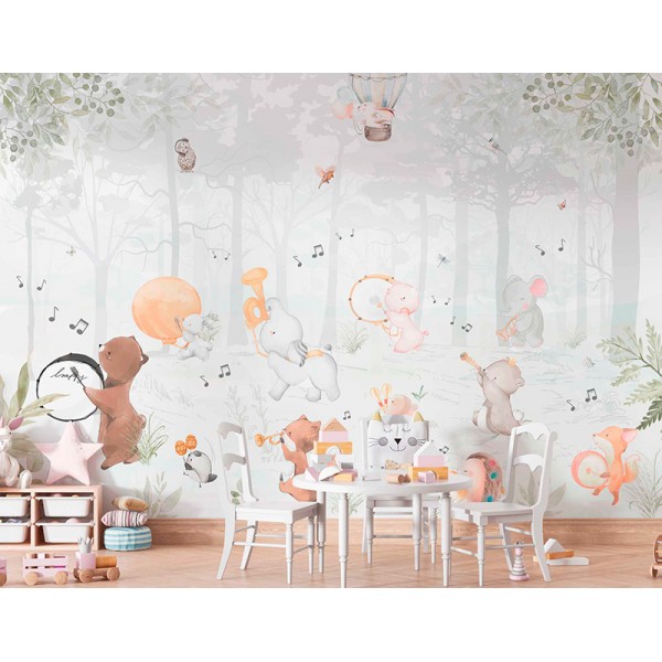 Mural Infantil Músicos do Bosque ANIM580