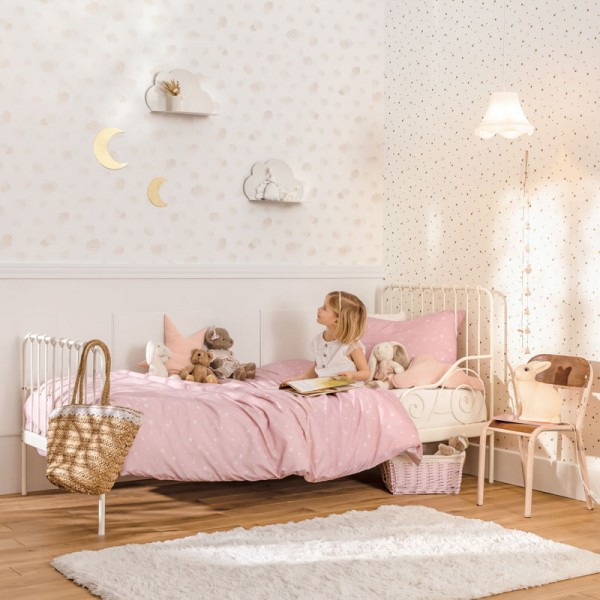 Papel Pintado Infantil con estrellas rosa claro GIRL POWER GPR_10080_40_00