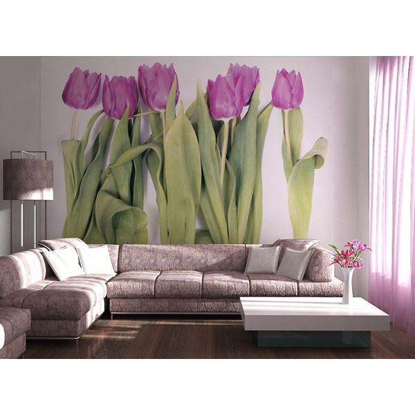 Fotomural VIOLET TULIPS BIG