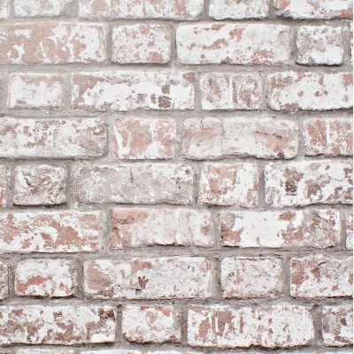  Papel pintado de ladrillos recuperados blancos Rustin :  Herramientas y Mejoras del Hogar