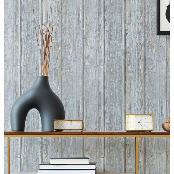 Paper pintat Fusta Vintage Blava