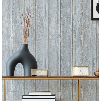 Paper pintat Fusta Vintage Blava