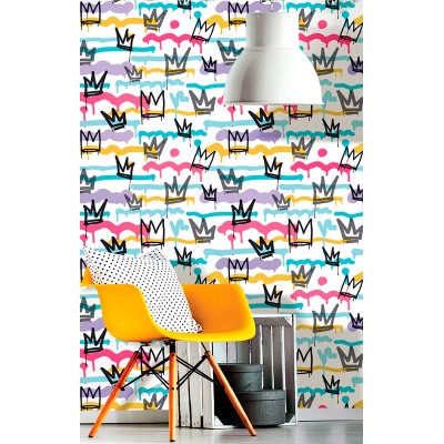 Papel de parede COROAS GRAFFITI 1616623