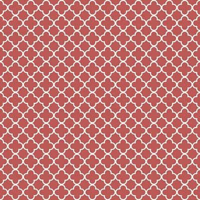 Papel de parede geométrico arabesco cor vermelho e branco