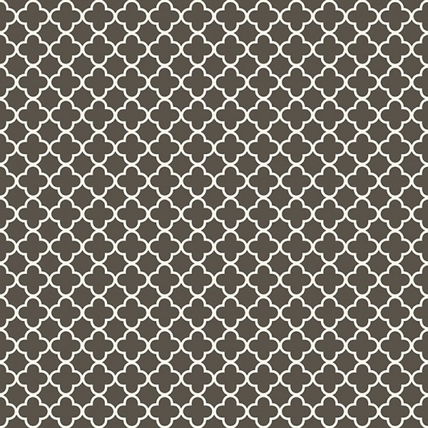 Papel de parede geométrico arabesco cor preto e branco
