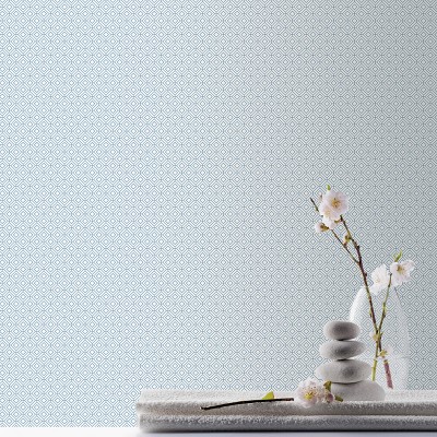 Papel pintado geométrico hexágonos de color azul y blanco Papel pintado geométrico hexágonos de color azul y blanco