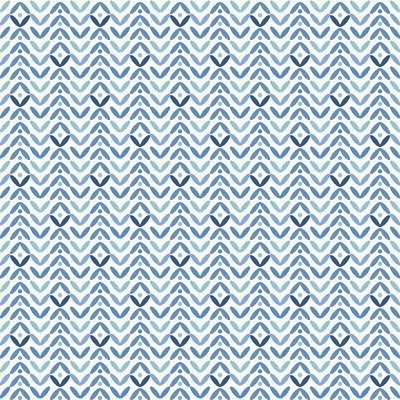 paper pintat nòrdic de color blau amb un fons blanc trencat