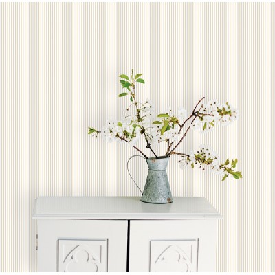 papel pintado con rayas finas de color marrón claro con fondo blanco 2