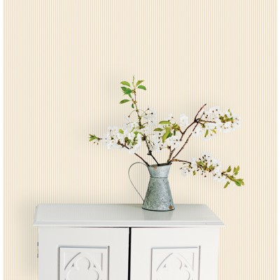 papel pintado con rayas finas de color beige claro con fondo blanco 2