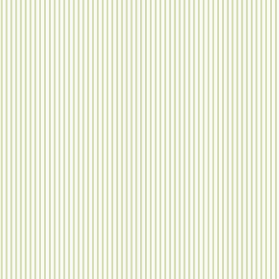 papel de parede com riscas finas cor verde e fundo branco sujo.