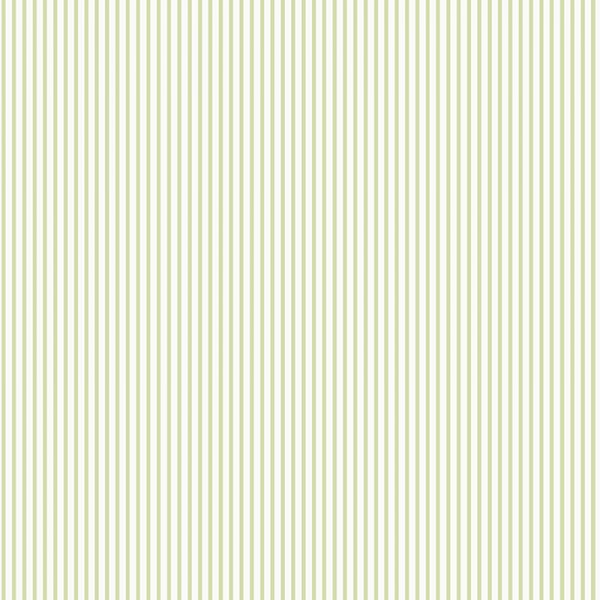 papel de parede com riscas finas cor verde e fundo branco sujo.