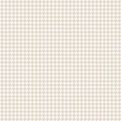 papel de parede com estampa de pied de poule cor marrom claro e branco.