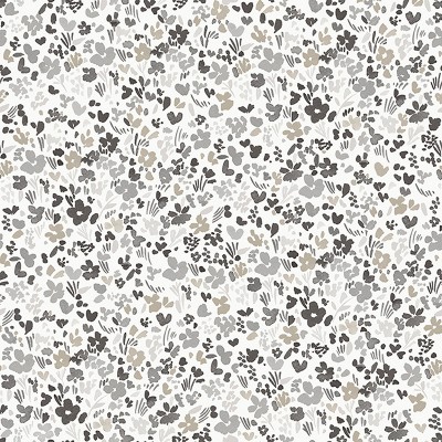 paper pintat amb flors petites de color negre i gris amb fons blanc. paper pintat amb flors petites de color negre i gris amb fons blanc.