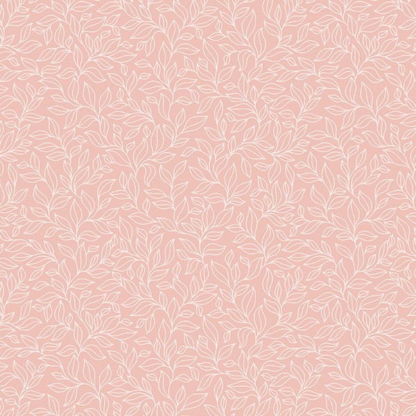 papel de parede com folhas cor rosa e branco