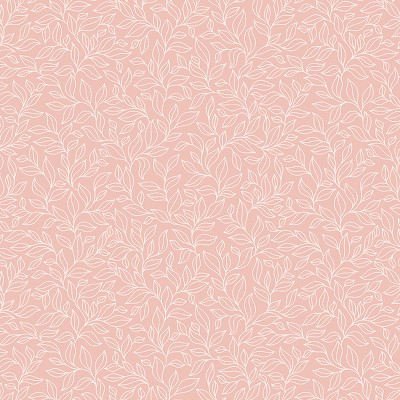 papel pintado con hojas de color rosa y blanco