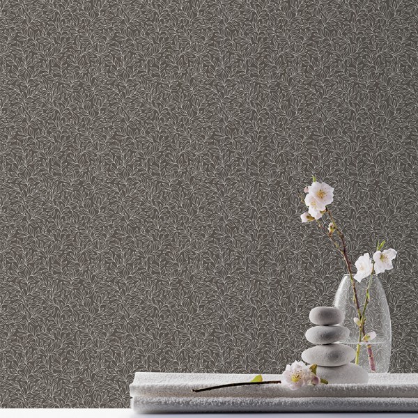 papel pintado con hojas de color negro y blanco papel pintado con hojas de color negro y blanco